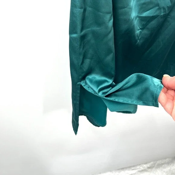 Lucy in the Sky satin slip dress y2k 90 retro green main character chic XS - Picture 4 of 15